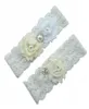 Bridal Garters 2 Pieces set Sexy Real Picture Pearls Glass Crystals for Bride Lace Wedding Garters Handmade Cheap Prom In Stock9882340