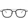 Sonnenbrillenrahmen 2024 TItanium Leichte Gafas Quadratische Brillen Männer Brille Myopie Rezept Frauen Blau Blockierende Pilotenbrille