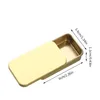 Pinceaux de maquillage en métal rectangulaire vide Mini boîte en fer blanc bacs pot à charnière conteneurs portables petit stockage fer blanc Push organisateur bonbons