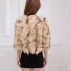 Piel Sungtin 6 colores corto manga tres cuartos abrigo de piel Artificial mujer moda de invierno chaqueta de piel sintética coreano elegante visón falso