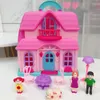 Prinzessin Haus Aufbewahrungsbox Kunststoff Spielzeug DIY Simulation Licht Mini Mold Kit Spielzeug Kinder Puppenhäuser 240301