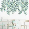 Wall Stickers 62 84cm Nordic Green Leaf Vine For Living Room Bedroom Sofa TV Background Decor Cane Decals Home