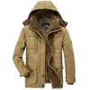 Uomo Lungo Cappotti Invernali Piumini Con Cappuccio Casual Caldo Parka 7XL Buona Qualità Maschio Fit Multitasche Cargo 240226