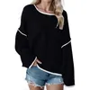 Damestruien Herfst Winter Vintage Oversized Gebreide Trui Vrouwen Patchwork Losse Jumper Truien Mode Casual Trui Femme Tops