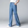 Jeans da donna Jeans ACRMRAC Nuovo autunno blu Vita sbiancata Gamba per il tempo libero Jeans Lyocell a tutta lunghezza 240304