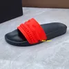 Designer Sandalen Slippers Voor Heren Dames Rubberen Flats Inscriptie Zwembadglijbaan Bandanaketting Rood Zwart Slippers Sandles Zwart Wit Rood Zomerstrandschoenen