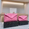 Designer-Tasche Puffer-Geldbörsen Damenhandtasche Satteltasche Glod Chain Weiße kleine Umhängetaschen Luxushandtaschen Thread PU-Ledertasche Innentasche mit Reißverschlusstasche Klappentasche