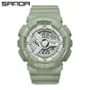 Zegarek SANDA 292L Sport Outdoor White Digital Watch Women Barm Cock 3Bar Wodoodporne zegarki wojskowe Wyświetlacz LED