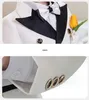 Costumes enfants Blanc Mariage Suit Prince Kids Jacket Pants Photographie Suit Fleur Boys Robe Tuxedo Robe bébé 1 an Robe d'anniversaire Costume