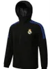 Mens 2023 2024 Fotbollsjackor Tracksuits Real Madrids Hoodie Sport Windbreaker Running mode flera färg Ytterkläder rockar Soccer Training Suit Thin Jacket