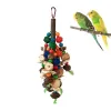 Toys new Bird Toy Parrot Chewing Toy Birdcage Block Tearing Toy Small Medium Birds Cage Wooden Block for Lovebirds Conure