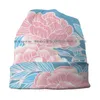 Bérets Trans Pride pivoine fleur Arrangement bonnets tricot chapeau drapeau motif couleurs