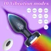 Vibrateur anal à distance sans fil avec lumière LED, jouet sexuel pour hommes et femmes, plug anal, massage de la prostate, vibrateur vaginal, anus, plug anal 240227