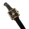 42% de descuento reloj Reloj Kou Jia flor de camelia de tres colores Chi piel de vaca cuadrado pequeño chicas de azúcar moda banda de acero de cuarzo Camellia Flower Square