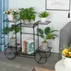 その他の庭の建物三輪車自転車植物スタンドフラワーポットホルダーガーデンヤードプラントディスプレイホワイトトリサイクル自転車植物スタンドフラワーポットカートYQ240304