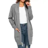 Womens Cardigan Sweater Fall Open Front Knit Oversized Cardigans Duster Coat with Pockets 240229