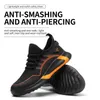 Bottes grande taille 50 chaussures de sécurité hommes Anti-écrasement embout en acier Anti-crevaison Indestructible lumière respirante Sneaker travail