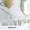 Holders 5 Pack Bathroom Countertop Accessory Set Toothbrush Holder Tumbler Cup Decor
