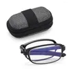 Sunglasses TR90 Folding Reading Glasses With Zipper Case Unisex Portable Lightweight Presbyopic Strength 1.0x - 4.0x