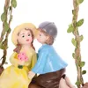 Garden Decorations Couple' Pendant Miniature Landscape Statues Decor Figurine The Yard Cloth Lovers For Outside Resin Ornaments