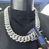 2023 أحدث تصميم مجوهرات فاخرة على غرار Hiphop 925 Sterling Silver VVS Moissanite Necklace 22mm Iced Out Out Out Out Out Out Out Cuban.