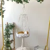 Tappetini Grande Macrame Amaca per gatti Macrame Altalena appesa Gatto Letto per cani Cestino Casa Accessori per gatti Casa per cani Cuccia per cuccioli Regalo