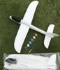 48cm cor branca dos desenhos animados mão jogando espuma aeronaves diy pintura avião voador planador manual para crianças menino menina inteiro2630756