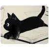 Pads Black Cat Desk Tat Mat fofo mousepad anime estético mouse pad xxl Gaming Deskmat 900x400 Coffee Beige Kawaii Manga Ratos Mate