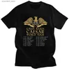 T-shirt da uomo Vintage Gaius Julius Caesar World Tour Magliette da uomo Camisas Hombre T-shirt Roman Empire Emblem Cotton Casual Top T-shirt L240304