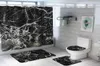 新しい大理石の印刷パターンバスルームシャワーカーテンペデスタル敷物の蓋のトイレカバーマットノンズスリップバスマットカーペットセット5536966