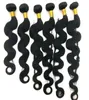 Brasilianska hårbuntar Virgin Human Hair Weave Straight Wefts 834 tum obearbetad peruansk indisk malaysisk färgbar hår extensio5301514