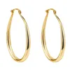 Hoop Earrings Fashion Gold Color Oversize For Women Big Metal Round Circle Simple Earring