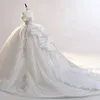 2024 Plus Size Wedding Dresses Bridal Gowns luxury Tulle Court Train Garden Wed vestido de novia full Lace Appliques Silver Crystal Beading off shoulder Bridal Gowns