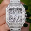 Sıcak Satış Montre Luxe Orijinal İskelet Full Buzlu Moissanite Erkekler İzle Tasarımcı Hareketi İzler Yüksek Kaliteli Lüks Elmas Erkekler İzle Dhgate Yeni