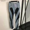 Jeans da donna con giunture Pantaloni in denim Pantaloni a vita Designer Brand Jeans Pantaloni lunghi 240304
