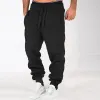 Män high street mode manlig sportkläder träning bottnar mager sweatpants spetsar upp byxor tröja byxor gym jogging