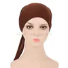 Muslimska kvinnor hijab turban stretch lång svanshuvud halsduk wrap bonnet hat kemo cap underscarf inre ninja beanie håravfall täcker