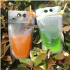 Water Bottles Dhs 24H Ship Plastic Drink Pouches Bags With Sts Reclosable Zipper Non-Toxic Disposable Drinking Container Party Table Dhp0N