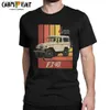 Herren T-Shirts Herren T-Shirt Retro Land Cruiser FJ40 JDM Humorvoll 100% Baumwolle T-Shirt Kurzarm Top Speed Car T Shirts Tops 4XL 5XL L240304