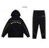 Tuta Trapstar Felpa con cappuccio da uomo con pantalone lungo Felpa imbottita ricamata sfumata e pantaloni sportivi con coulisse Uomo Trap Star Track Jogger Tech Wear