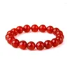 Strand Brazil Red Agate Ball Bracelet