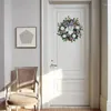 Decorative Flowers Artificial Rose Flower Wreath Spring For Front Door Wall Window Wedding Party Farmhouse Home Decoration