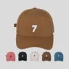 Ball Caps Fashion Number 7 Baseball Cap Women Hat Lucky Men Koreaanse zon voor snapback geborduurd