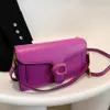 Kadın omuz çantası moda lychee baskı marka çantası lüks el çantası deri altın toka ayna yüksek kaliteli kare crossbody çanta kadın tasarımcısı omuz çantaları