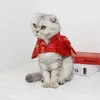 Cão vestuário casaco gato capa de inverno gatos e cães ano alegre vermelho estilo chinês roupas viagem