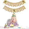 Party Decoration 1PC Alphabet Burlap Banner Hanging Summer Theme Baby Shower Engaged Happy Birthday Diy Name Namn