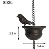 Decorazioni da giardino 2.4M Mobile Iron Bird Outdoor Rain Chain Decor Gancio attaccato Campanelli eolici per la decorazione del tetto della casa del parco