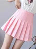 Skirts Sexy Women Pleated Skirt Summer High Waist Chic A Line Ladies Pink Mini Korean Zipper Preppy Style Girls Dance