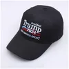 Party Hats Trump 2024 Camouflage Cap broderad baseballhatt med justerbar rem Drop Delivery Home Garden Festive Supplies DHW38