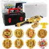 Beyblades Metal Fusion Toupie s Set Burst Metal Fusion Gyro con mango Lanzador Caja de herramientas Spinning Top Toys para niños Regalos para niños XD168-21-01 L240304